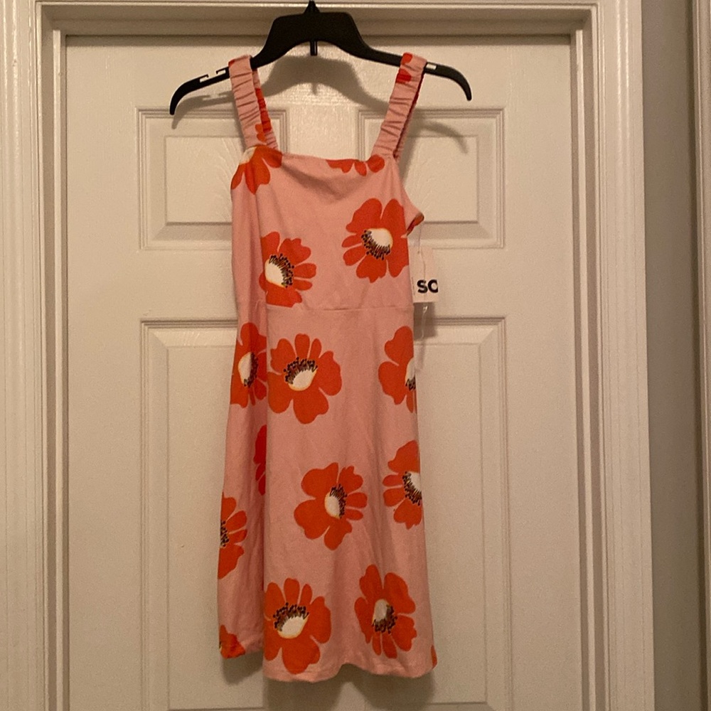 Pink floral dress